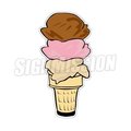 Signmission ICE CREAM TRIPLE SCOOP Concession Decal truck menu cart trailer sticker, D-36-Ice Cream Triple Scoop D-DC-36-Ice Cream Triple Scoop